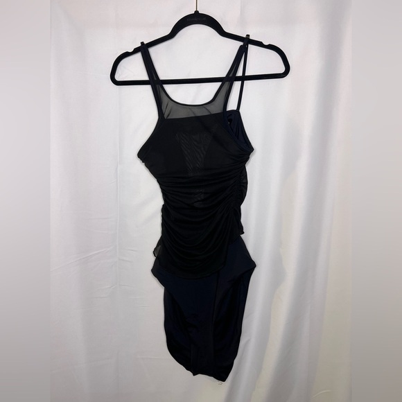 BECCA Muse Macie High Neck Mesh Overlay One Piece Size Medium - Picture 2 of 10